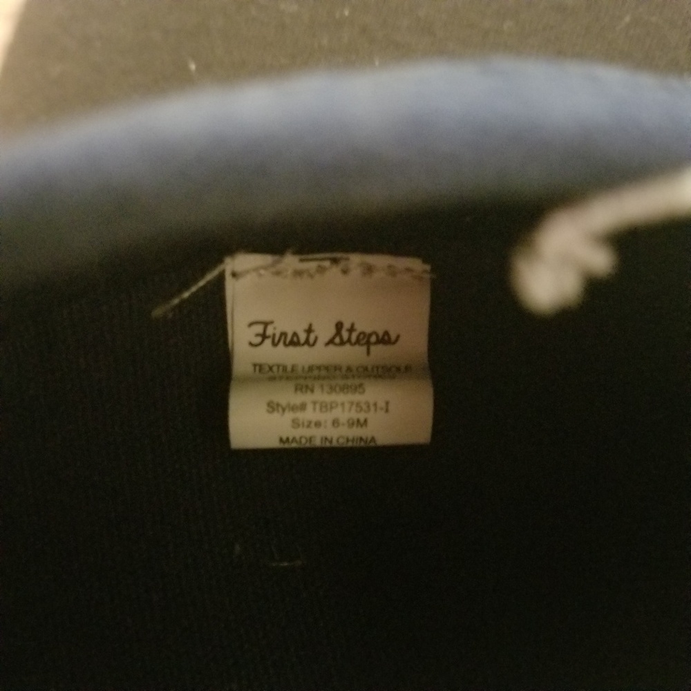 First Steps Baby Boy Navy Blue Slide Shoes 6-9M - Picture 4 of 4